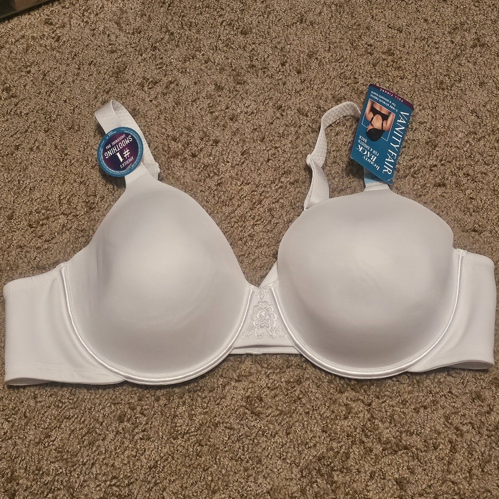 Vanity Fair White T-Shirt Bra with Underwire Support